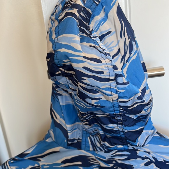 moncler kids blue camo windbreaker jacket sz 12 152cm - Picture 6 of 9